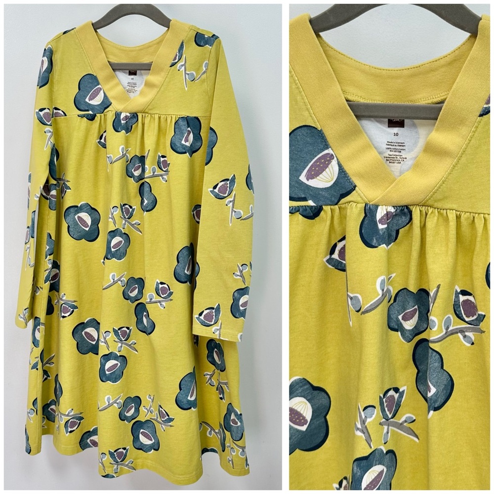 Tea Collection Trapeze Dress Flower Riko
